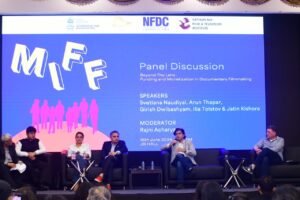 Panel discussion at 18th MIFF Discussing Funding and Monetization Strategies in Documentary Filmmaking