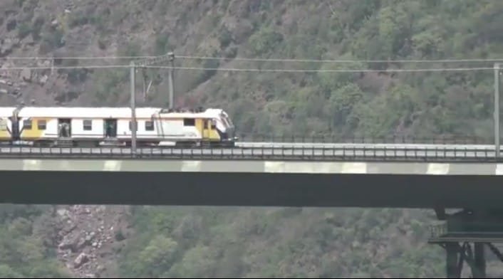 The Indian Railways has successfully test-fired the Chenab railway bridge