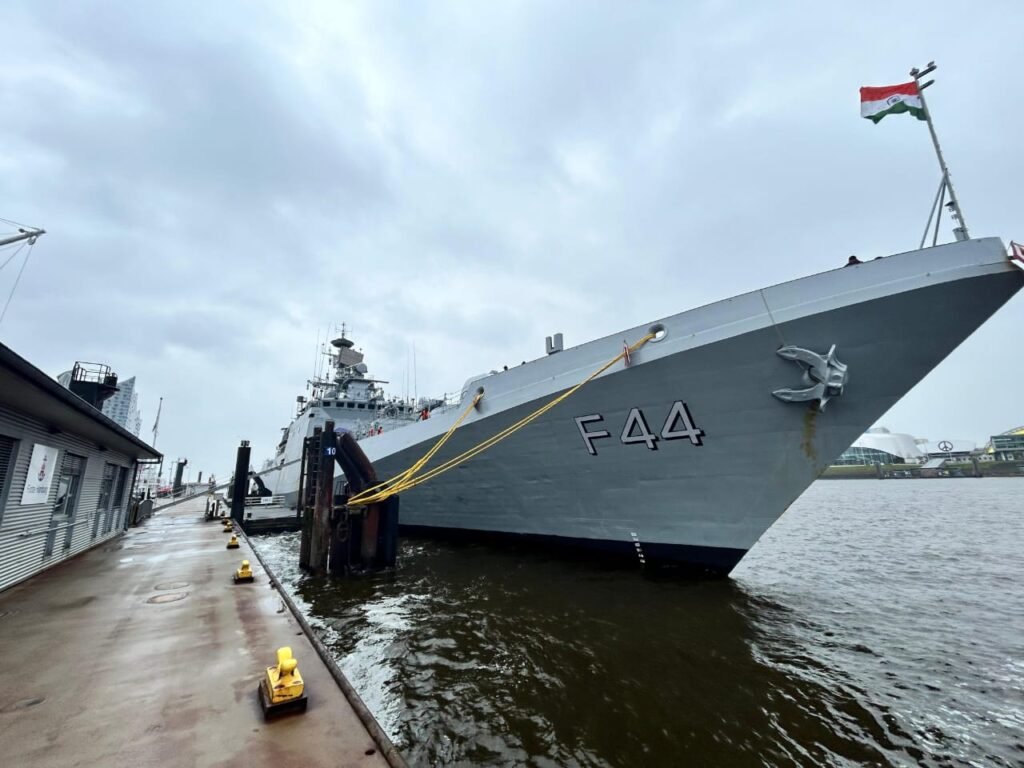 Indian Navy ship Tabar arrives in Hamburg, Germany